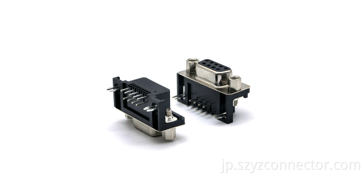 d-sub female connector black